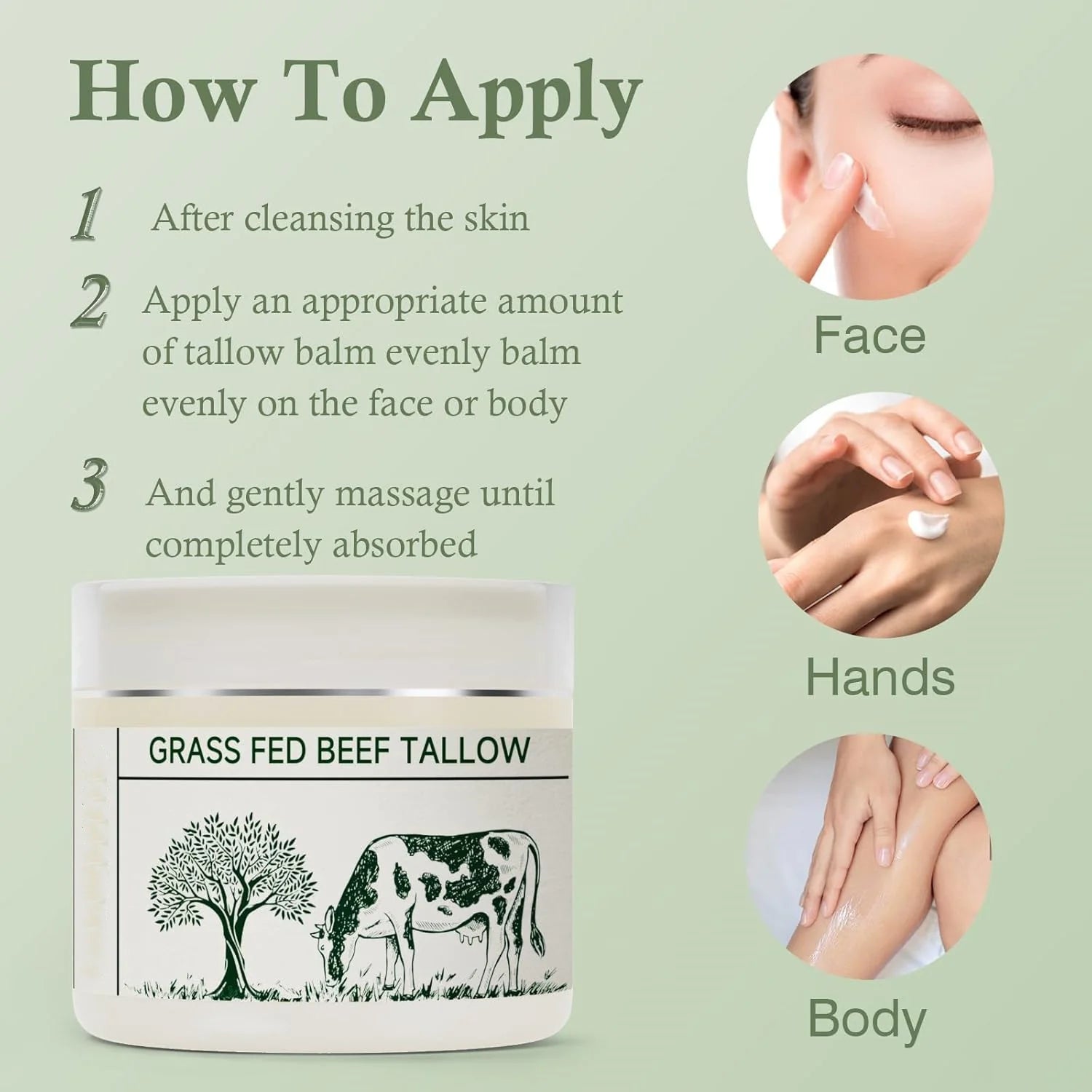 Feuchtigkeitscreme mit Talg von Weiderindern – Beruhigende und pflegende Hautpflege