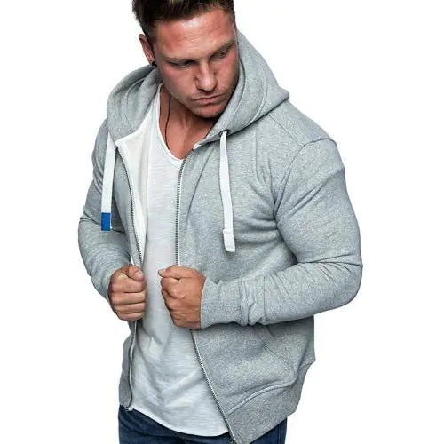 Lässiger Herren-Hoodie mit Reißverschlusstasche
